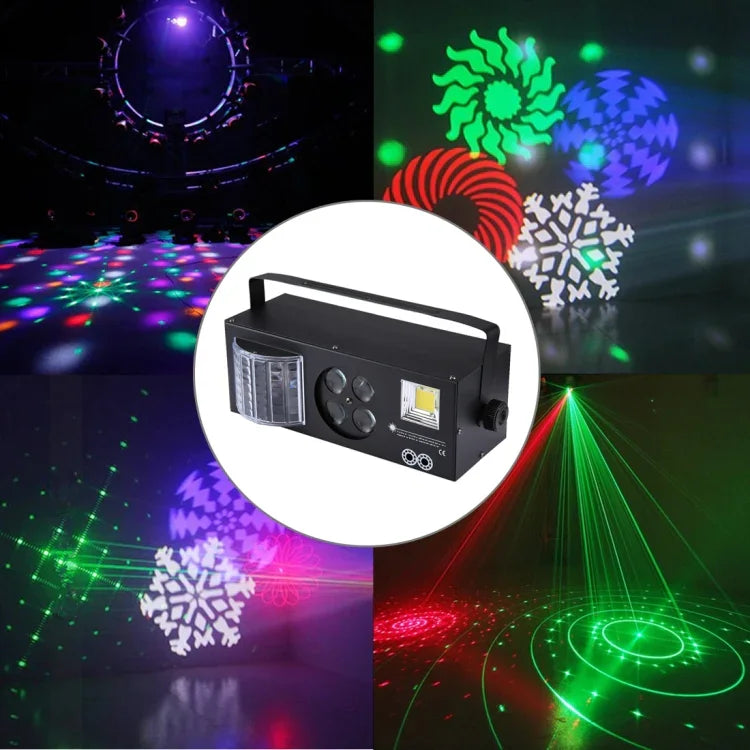 4in1 プロジェクター 室内ステージ装飾雰囲気ライト ホルダー付き／自動運転／音声制御／DMX512、AC 90-240V