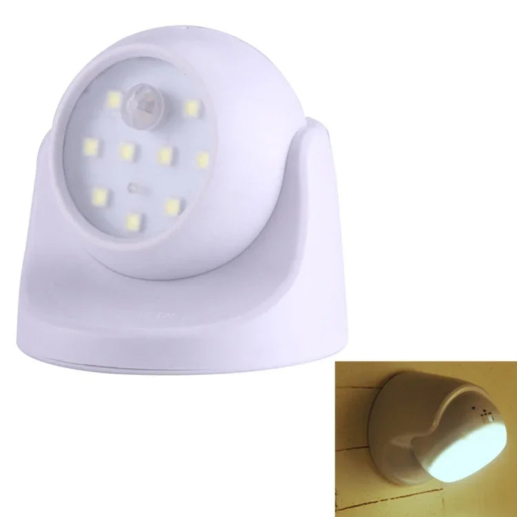 9LED 240ルーメン 6000K 360度回転 ワイヤレスモーションセンサー ワードローブライト／ナイトライト／壁掛けランプ 寝室、リビング、浴室、通路用