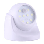 9LED 240ルーメン 6000K 360度回転 ワイヤレスモーションセンサー ワードローブライト／ナイトライト／壁掛けランプ 寝室、リビング、浴室、通路用