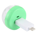 4W RGB USB LED クリスタルマジックボール ステージライト 8ピンアダプター付き