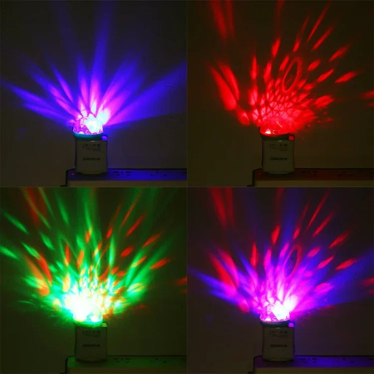 4W RGB USB LED クリスタルマジックボール ステージライト 8ピンアダプター付き