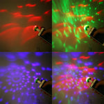 4W RGB USB LED クリスタルマジックボール ステージライト 8ピンアダプター付き