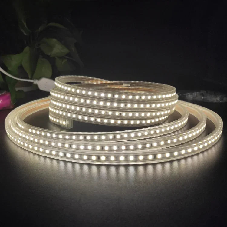 10m SMD 2835 1200 LEDs ストリップライト、AC 220V-240V、EUプラグ、10m