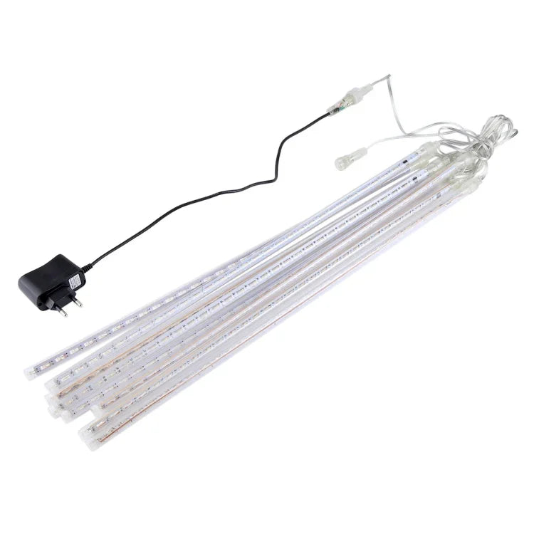 LED装飾ライト、チューブ直径：1.2cm、AC 100-240V、US、EUプラグ選択可、8本 50cm/ブルー、8本 50cm/カラフル、8本 50cm/ホワイト