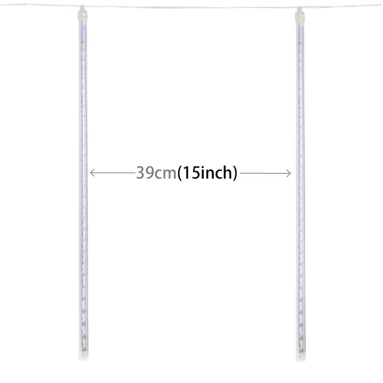 LED装飾ライト、チューブ直径：1.2cm、AC 100-240V、US、EUプラグ選択可、8本 50cm/ブルー、8本 50cm/カラフル、8本 50cm/ホワイト