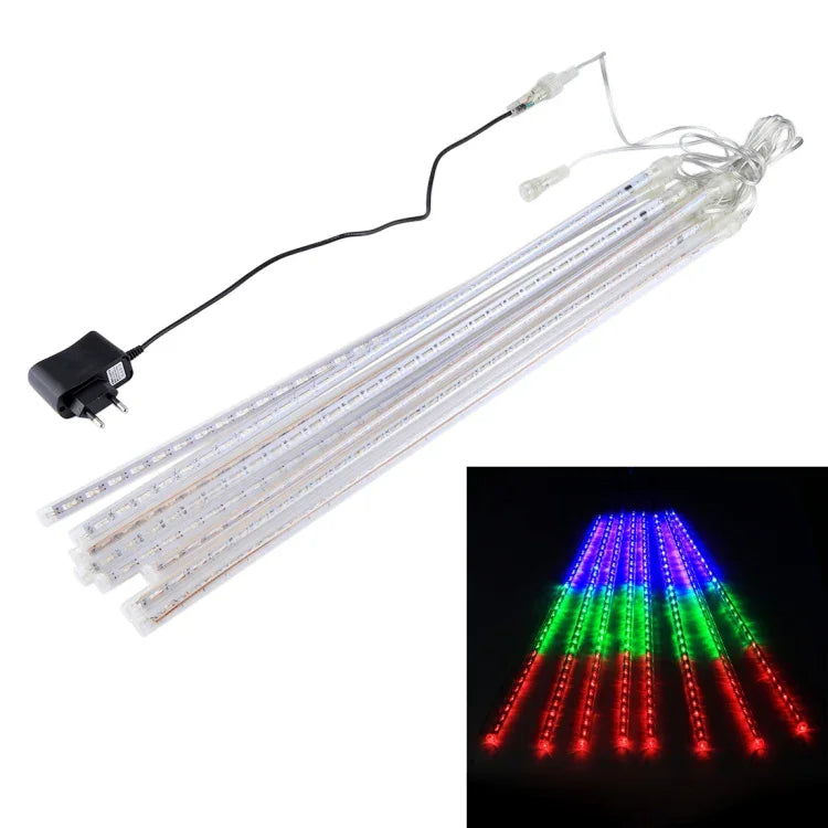 LED装飾ライト、チューブ直径：1.2cm、AC 100-240V、US、EUプラグ選択可、8本 50cm/ブルー、8本 50cm/カラフル、8本 50cm/ホワイト