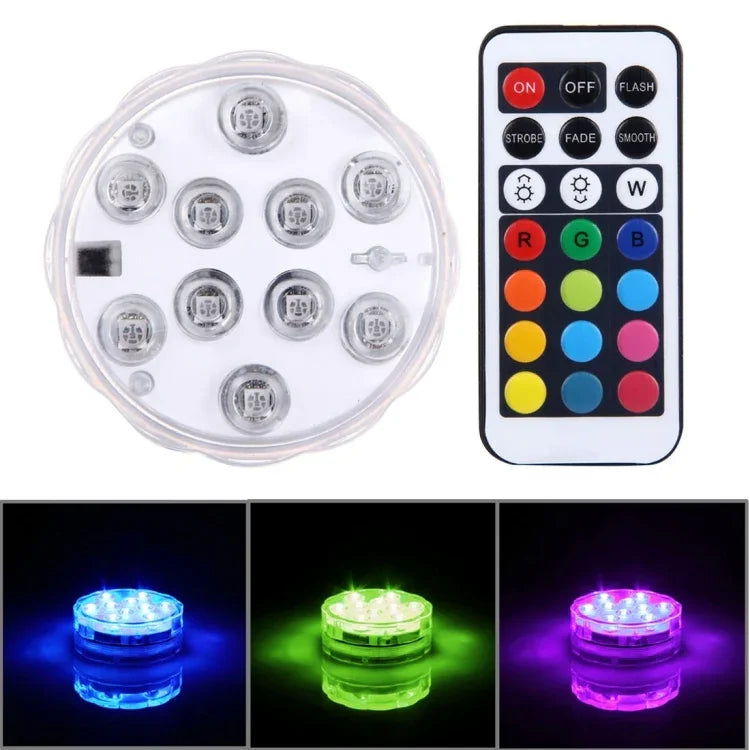 10LED シリンダー型 リモコン操作可能、リモコン操作範囲（開けた場所）：24-30フィート、10LED