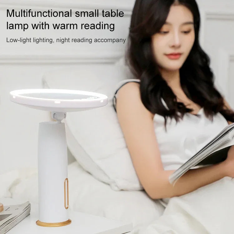 スマート LED デスクトップ メイクアップミラー フィルライト付き、ホワイトライト、ホワイトライト