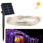 20m 200灯 LED SMD 0603 ソーラーパネル シルバー線ストリングライト フェアリーランプ装飾ライト、DC 5V、20m 200灯 カラフルライト、20m 200灯 ホワイトライト