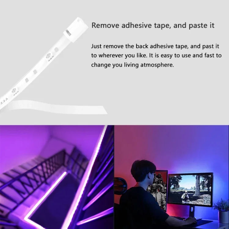 オリジナル Xiaomi Youpin Yeelight スマート WiFi アプリリモコン拡張 LEDストリップライト、長さ：1m