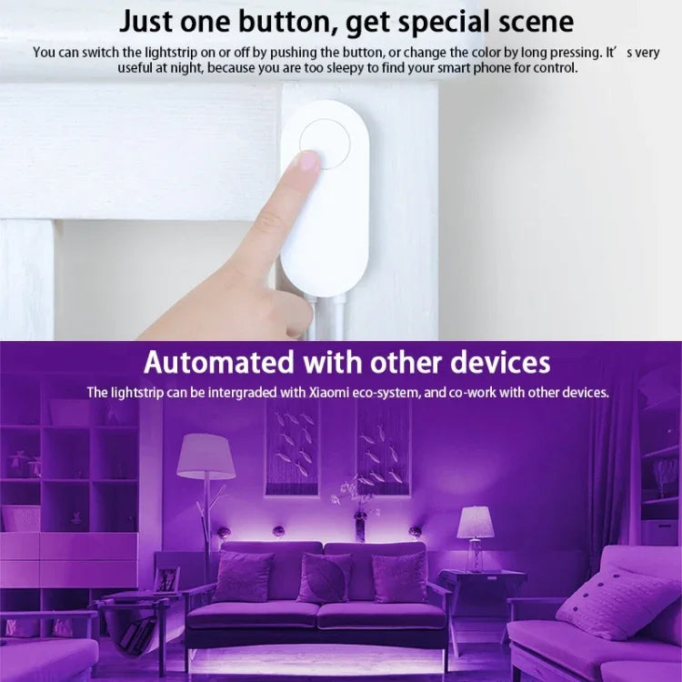オリジナル Xiaomi Youpin Yeelight スマート WiFi アプリリモコン拡張 LEDストリップライト、長さ：1m