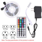 ベアボード 2835 SMD RGB LEDロープライト、60灯/m、長さ：5m、12V 2A 100-240V、44キーリモコン付き、2835 SMD RGB LED、5m、44キーリモコン付き