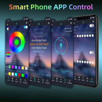 スマート Bluetooth アプリ制御 ベアボード 2835 SMD RGB LEDロープライト、60灯/m、長さ：5m、12V 2A 100-240V、2835 SMD RGB LED、5m、Bluetoothアプリ