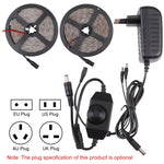 2本セット ベアボード 2835 SMD 調光可能ホワイトライト/暖色LEDロープライト、60灯/m、長さ：5m、12V 2A 100-240V、2835 SMD LED、5m x 2