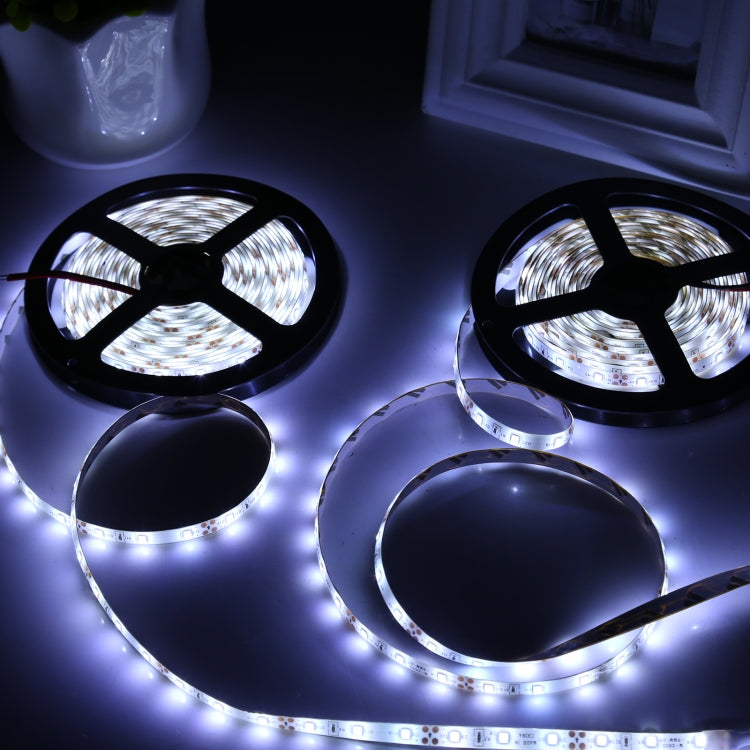 2本セット ベアボード 2835 SMD 調光可能ホワイトライト/暖色LEDロープライト、60灯/m、長さ：5m、12V 2A 100-240V、2835 SMD LED、5m x 2