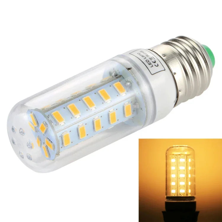 SMD 5730 省エネ電球、DC 12-30V、E27 36 LED 白色光、E27 36 LED 暖白色光