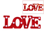 2 x AA電池式 パーティーフェスティバルテーブル結婚式ランプ ナイトライト、LOVE（赤）、LOVE（白）
