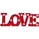 2 x AA電池式 パーティーフェスティバルテーブル結婚式ランプ ナイトライト、LOVE（赤）、LOVE（白）
