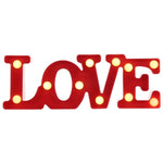 2 x AA電池式 パーティーフェスティバルテーブル結婚式ランプ ナイトライト、LOVE（赤）、LOVE（白）