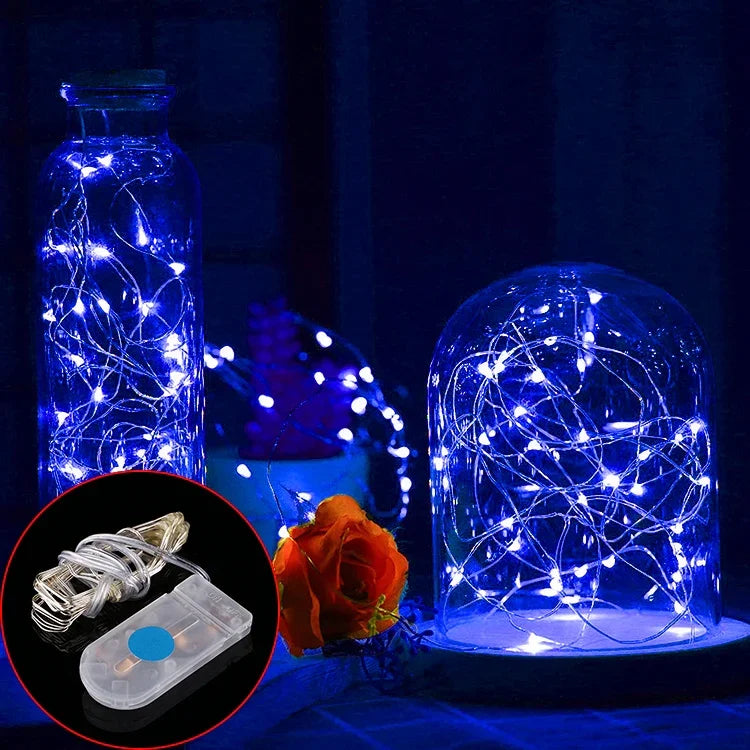 20個のLED SMD 0603 IP65防水 CR2032ボタン電池、2mブルーライト、2mグリーンライト、2mレッドライト