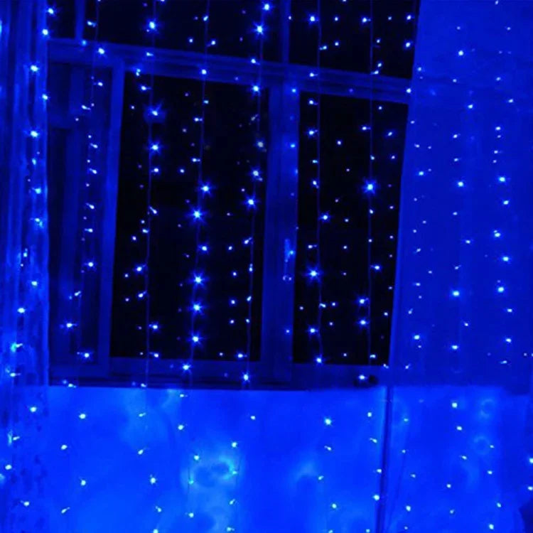 300個のLEDカーテンストリングライト エンドジョイント＆多機能コントローラー＆メモリー防水、EUプラグ、AC 220V、ブルーライトEUプラグ、カラフルライトEUプラグ、ホワイトライトEUプラグ、暖白色EUプラグ