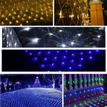 200 LED 格子状ストリングライト エンドジョイント＆多機能コントローラー付き、暖白色 EUプラグ、青色光 EUプラグ、カラフル光 EUプラグ、紫色光 EUプラグ、白色光 EUプラグ