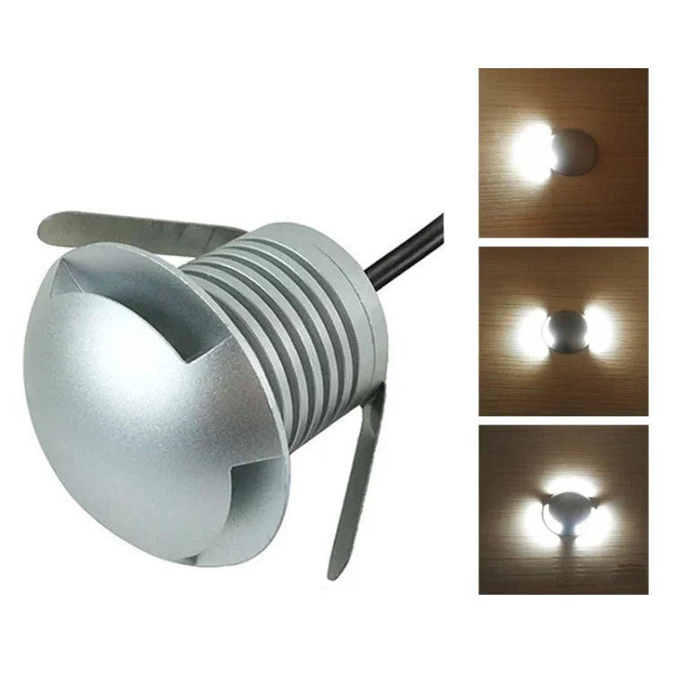 3W LED 埋め込み偏光埋設ランプ IP67防水 カメの甲羅ランプ 屋外ガーデン芝生ランプ、暖色光3000K Q3 三方向光、暖色光3000K Q3