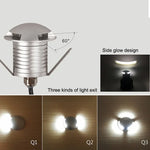 3W LED 埋め込み偏光埋設ランプ IP67防水 カメの甲羅ランプ 屋外ガーデン芝生ランプ、暖色光3000K Q3 三方向光、暖色光3000K Q3