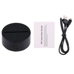 7 Colour Discoloration Creative Visual Stereo Lamp Desk Lamp Night Light, Headset Shape