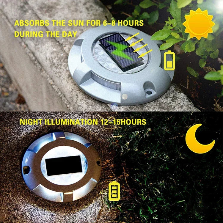 LED ソーラー電源埋め込み地面ランプ IP68防水 屋外ガーデン芝生ランプ