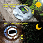 4個セット LED ソーラー電源埋め込み地面ランプ IP68防水 屋外ガーデン芝生ランプ