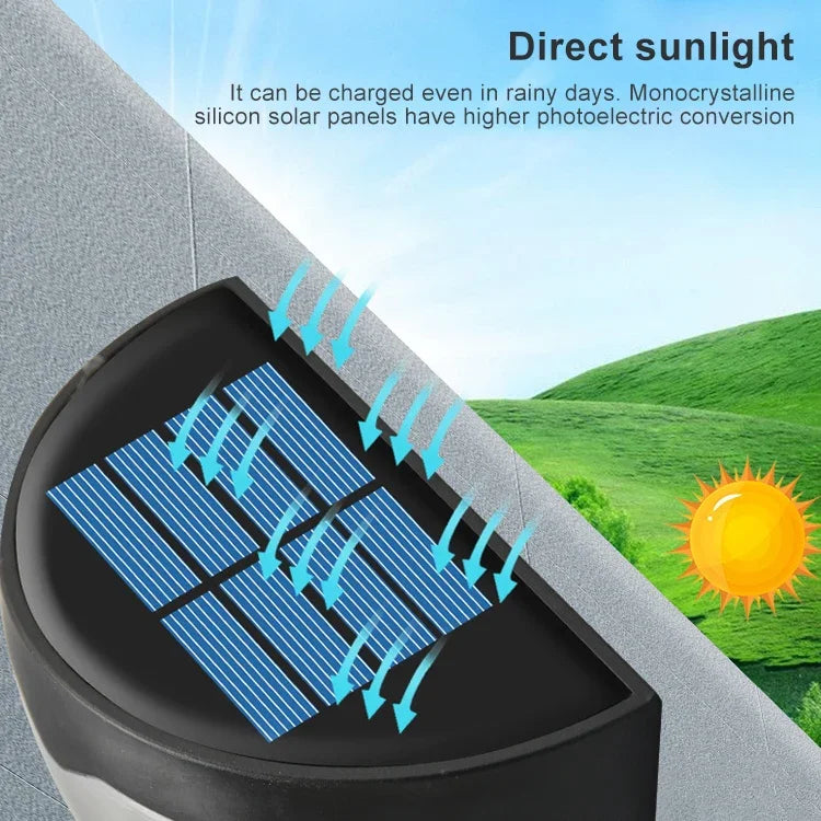 6 LED Outdoor Solar Water Drop Fence Light