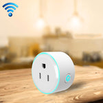 10A 丸型 WiFi 2.4GHz ミニプラグ APPリモートコントロール タイミングスマートソケット Alexa & Google Home対応 カラフルブリージングライト AC 100-240V USプラグ