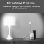 10A 丸型 WiFi 2.4GHz ミニプラグ APPリモートコントロール タイミングスマートソケット Alexa & Google Home対応 カラフルブリージングライト AC 100-240V USプラグ