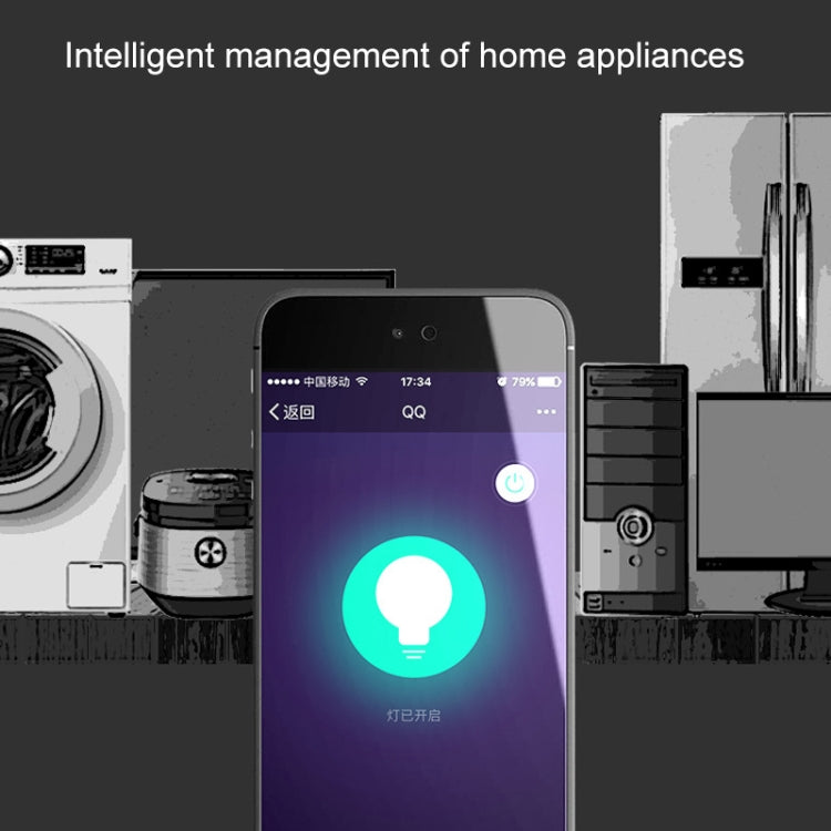 10A 丸型 WiFi 2.4GHz ミニプラグ APPリモートコントロール タイミングスマートソケット Alexa & Google Home対応 カラフルブリージングライト AC 100-240V USプラグ