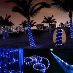 防水ソーラーパネル 50 LED、5m 50LED 青色ライト、5m 50LED 白色ライト、5m 50LED 暖色ライト