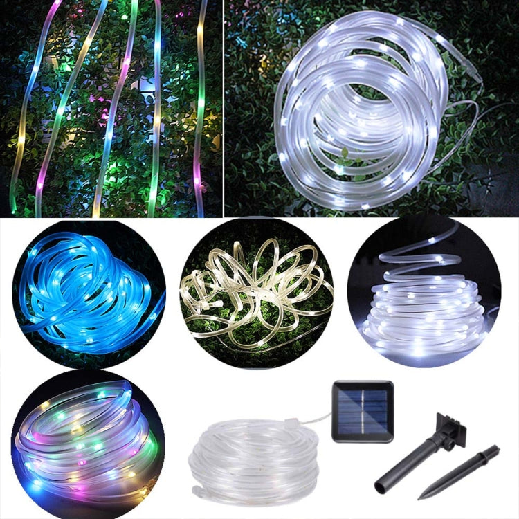 防水ソーラーパネル 50 LED、5m 50LED 青色ライト、5m 50LED 白色ライト、5m 50LED 暖色ライト