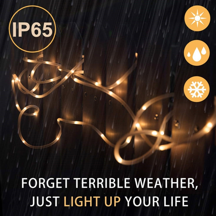 防水ソーラーパネル 50 LED、5m 50LED 青色ライト、5m 50LED 白色ライト、5m 50LED 暖色ライト