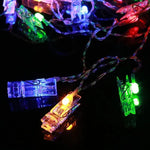 40灯 3 x AA電池ボックス チェーンランプ 家庭用写真吊り下げ、DIYパーティー、結婚式、クリスマス装飾用、4m