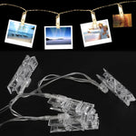 50個のLED 3 x AA電池ボックス チェーンランプ 家庭用装飾ライト 写真吊り下げ用 DIYパーティー、結婚式、クリスマス装飾用 5m