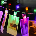 80個のLED 3 x AA電池ボックス チェーンランプ 家庭用装飾ライト 写真吊り下げ用 DIYパーティー、結婚式、クリスマス装飾用 10m