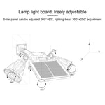 ソーラー駆動ロボットLEDスポットライト ダブルヘッドスマートセンサーライト 屋外芝生用