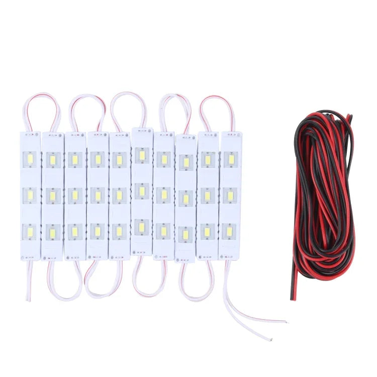 30 LED 5630 SMD LEDモジュール 白色ライト 防水装飾ライト、5mケーブル長、DC 12V、30 LED 5630 SMD