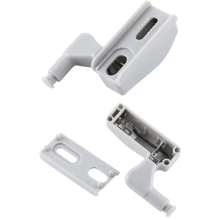 10個セット 0.3W ユニバーサル内蔵ヒンジLEDセンサーランプ 食器棚用 3LED ナイトライト 自動ON/OFF電球、10個セット 白色光、10個セット 暖白色