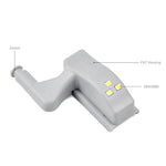 10個セット 0.3W ユニバーサル内蔵ヒンジLEDセンサーランプ 食器棚用 3LED ナイトライト 自動ON/OFF電球、10個セット 白色光、10個セット 暖白色