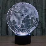 7色変色クリエイティブビジュアルステレオランプ デスクランプ ナイトライト ヨーロッパ地球儀スタイル