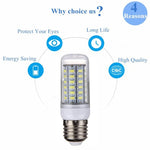 56個LED SMD 5730電球、AC 220V、5W 220V 白色光、5W 220V 暖白色