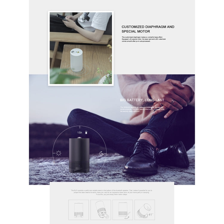 Blinblin Major 1 6W USB充電ポータブルRGBレーザープロジェクター Bluetoothステレオサウンドスピーカー