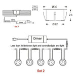 SMD 2835 500-600LM 4000-4500K デッキライト 埋め込みランプ LEDフロアライト 壁スポットライト、切り欠きサイズ：30x22mm