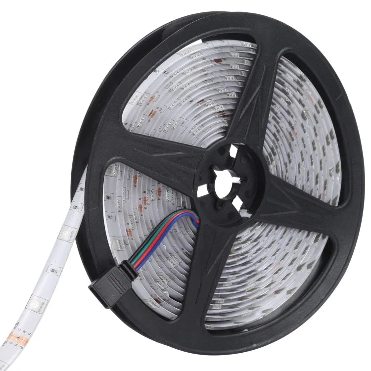 5m 150 LED SMD 5050 IP65防水 Bluetooth RGBライトストリップ 24キーリモコン付き、EUプラグ、5m 150 LED IP65